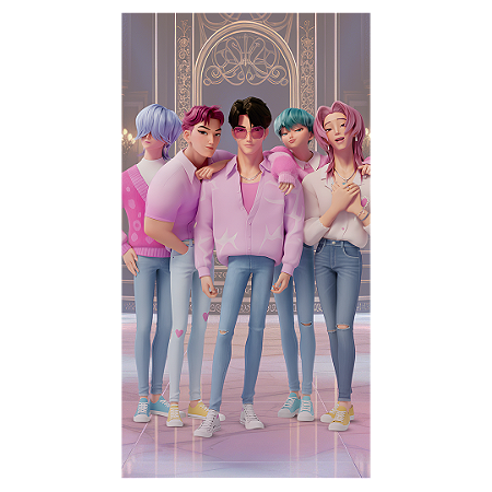 Capa Faixa Lateral Sublimado - Saja Boys