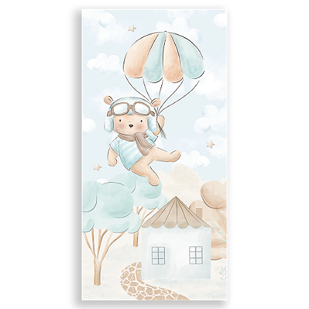 Capa Faixa Lateral Sublimado - Ursinho Aviador