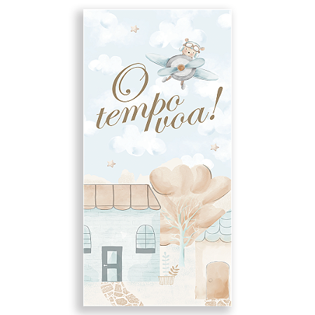 Capa Faixa Lateral Sublimado - Ursinho Aviador