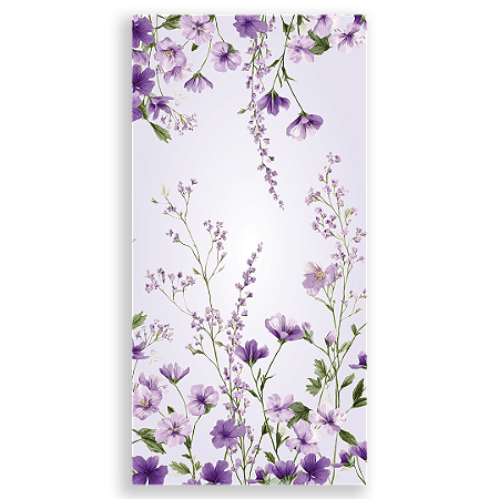 Capa Faixa Lateral Sublimado - Fundo Floral Lilas