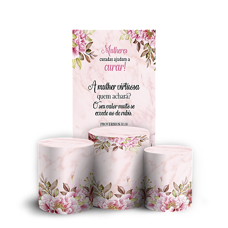 Capas Faixa Lateral e Trio Cilindro Sublimado Vest Facil - Dia Da Mulher