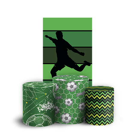 Capas Faixa Lateral e Trio Cilindro Sublimado Vest Facil - Futebol