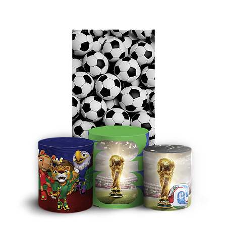 Capas Faixa Lateral e Trio Cilindro Sublimado Vest Facil - Copa Do Mundo