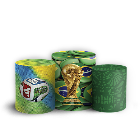 Capas Trio Cilindro Sublimado Vest Facil - Copa Do Mundo