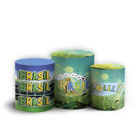 Capas Trio Cilindro Sublimado Vest Facil - Copa Do Mundo