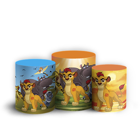 Capas Trio Cilindro Sublimado Vest Facil - Rei Leão