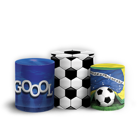 Capas Trio Cilindro Sublimado Vest Facil - Copa Do Mundo Brasil