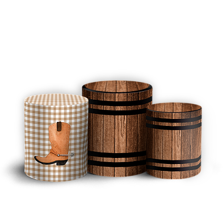 Capas Trio Cilindro Sublimado Vest Facil - Fazendinha