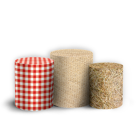 Capas Trio Cilindro Sublimado Vest Facil - Fazendinha