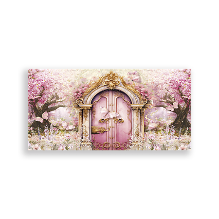 Capa Painel Retangular Sublimado - Floral Jardim Portão