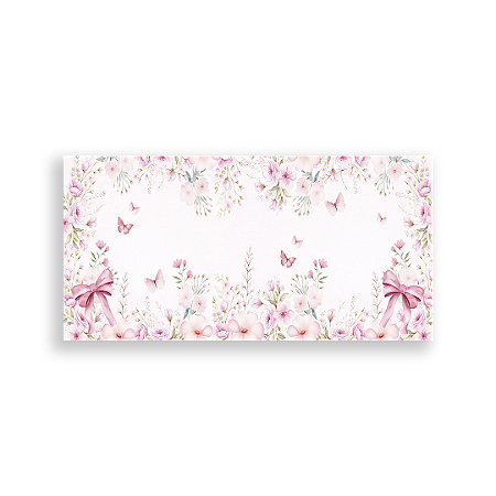 Capa Painel Retangular Sublimado - Floral Borboletas Laço