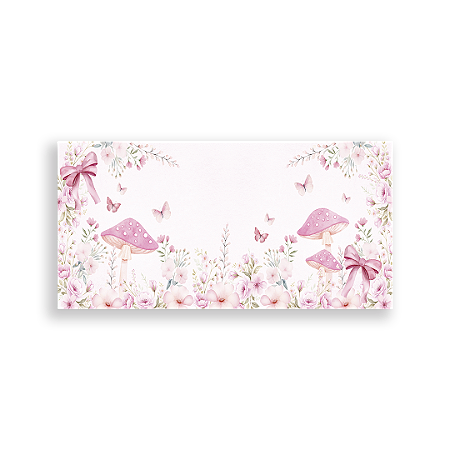 Capa Painel Retangular Sublimado - Floral Borboletas Laço