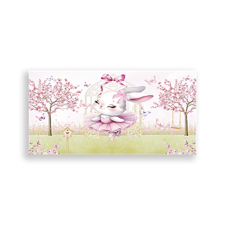 Capa Painel Retangular Sublimado - Coelho Bailarina