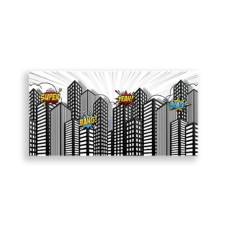 Capa Painel Retangular Sublimado - Cidade Herois