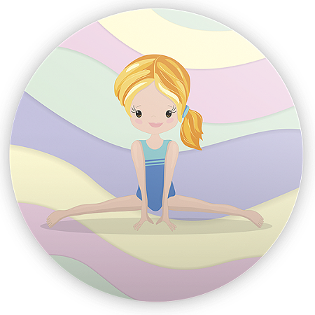 Capa Painel Redondo Sublimado - Ginástica