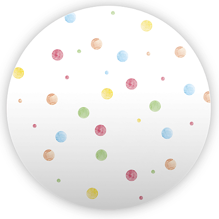 Capa Painel Redondo Sublimado - Bolinhas