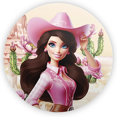 Capa Painel Redondo Sublimado - Boiadeira