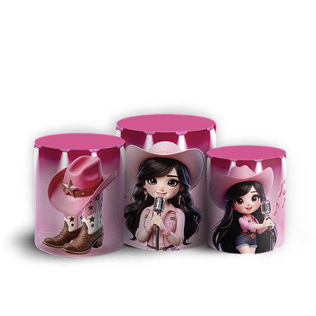 Capas Trio Cilindro Sublimado Vest Facil - Boiadeira