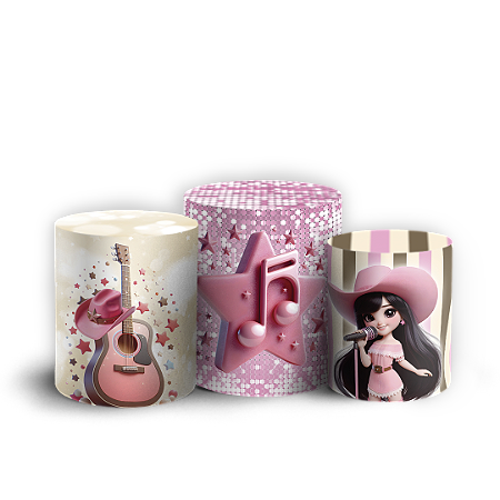 Capas Trio Cilindro Sublimado Vest Facil - Boiadeira