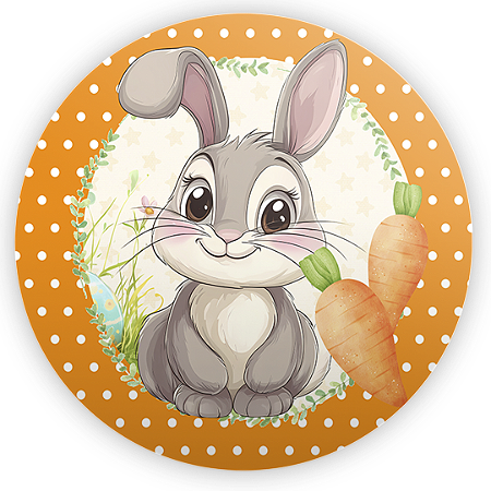 Capa Painel Redondo Sublimado - Pascoa