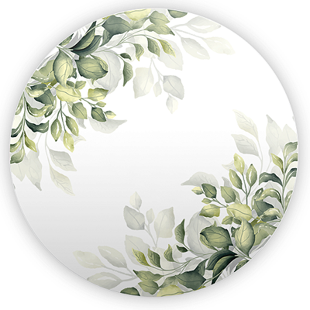 Capa Painel Redondo Sublimado - Folhagem