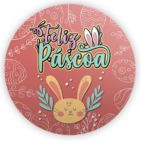 Capa Painel Redondo Sublimado - Páscoa