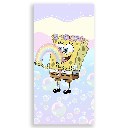 Capa Faixa Lateral Sublimado - Bob Esponja