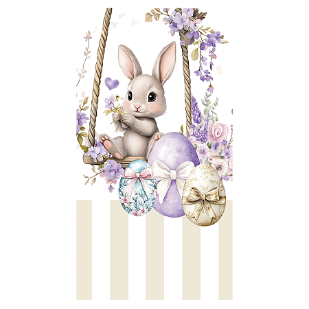 Capa Faixa Lateral Sublimado - Pascoa