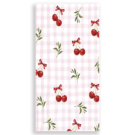 Capa Faixa Lateral Sublimado - Xadrez Cereja