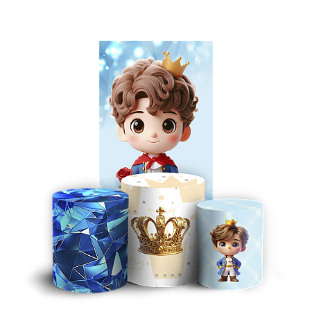 Capas Faixa Lateral e Trio Cilindro Sublimado Vest Facil - Pequeno Principe