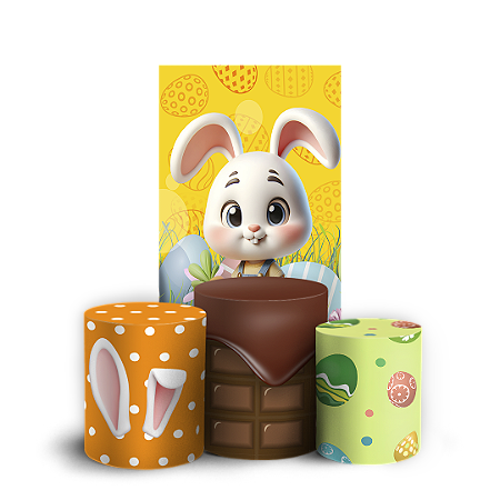 Capas Faixa Lateral e Trio Cilindro Sublimado Vest Facil - Pascoa