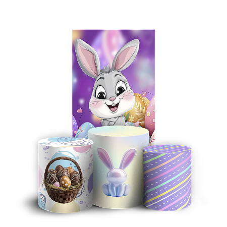 Capas Faixa Lateral e Trio Cilindro Sublimado Vest Facil - Pascoa