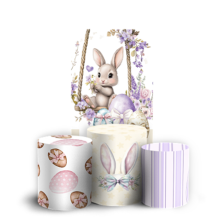 Capas Faixa Lateral e Trio Cilindro Sublimado Vest Facil - Pascoa