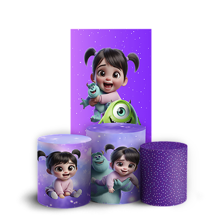 Capas Faixa Lateral e Trio Cilindro Sublimado Vest Facil - Monstros Sa