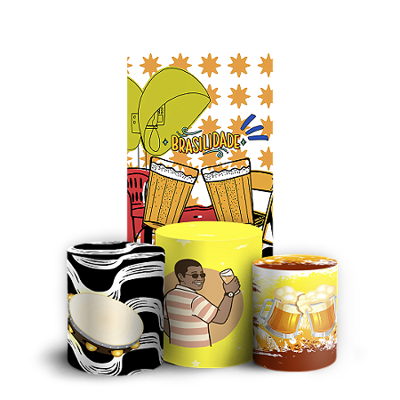 Capas Faixa Lateral e Trio Cilindro Sublimado Vest Facil - Boteco Zeca