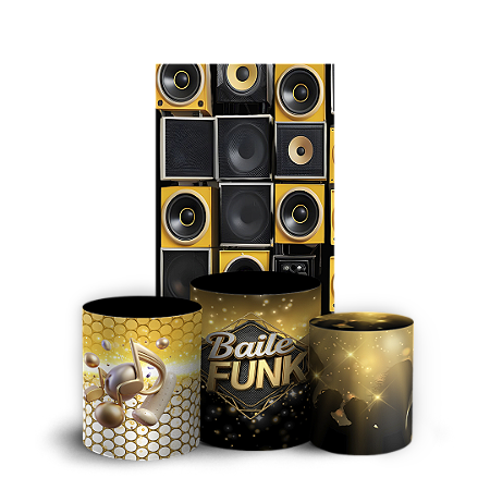 Capas Faixa Lateral e Trio Cilindro Sublimado Vest Facil - Baile Funk