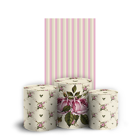 Capas Faixa Lateral e Trio Cilindro Sublimado Vest Facil - Dia das Mães