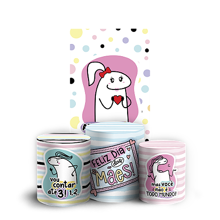 Capas Faixa Lateral e Trio Cilindro Sublimado Vest Facil - Dia das Mães