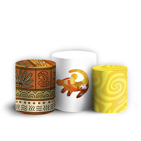 Capas Trio Cilindro Sublimado Vest Facil - Rei Leão