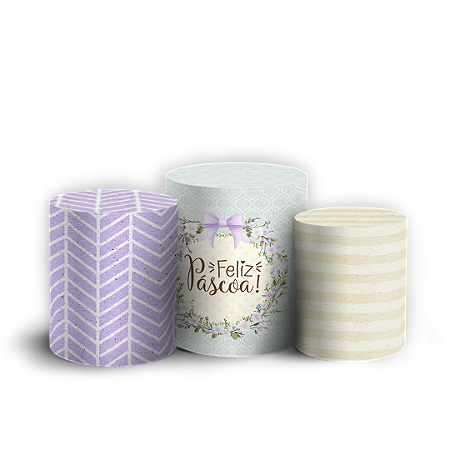 Capas Trio Cilindro Sublimado Vest Facil - Pascoa