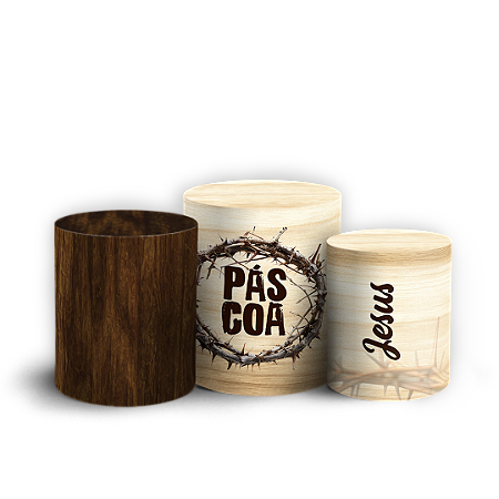 Capas Trio Cilindro Sublimado Vest Facil - Pascoa