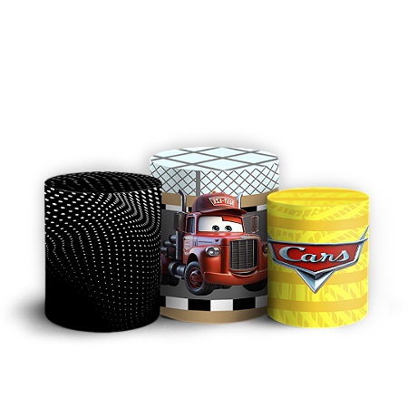 Capas Trio Cilindro Sublimado Vest Facil - Carros