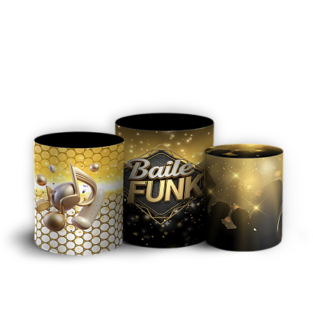 Capas Trio Cilindro Sublimado Vest Facil - Baile Funk