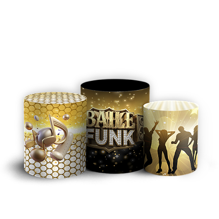 Capas Trio Cilindro Sublimado Vest Facil - Baile Funk