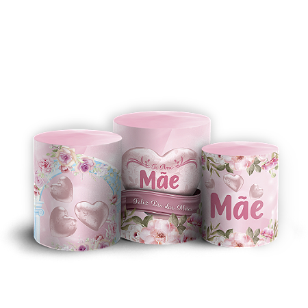 Capas Trio Cilindro Sublimado Vest Facil - Dia das Mães