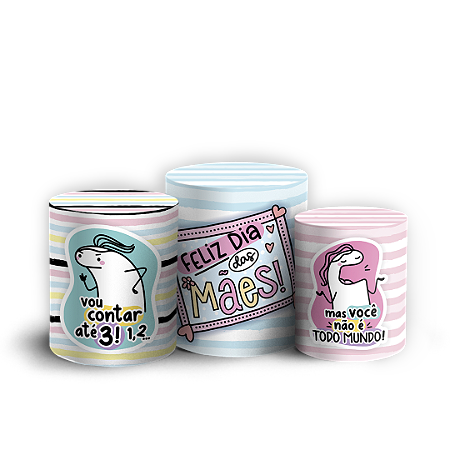 Capas Trio Cilindro Sublimado Vest Facil - Dia das Mães