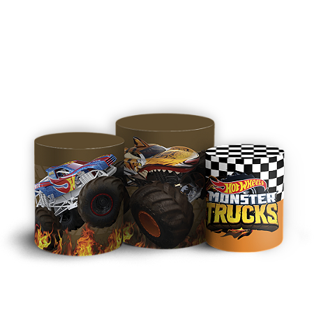 Capas Trio Cilindro Sublimado Vest Facil - Hot Wheels