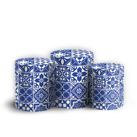 Capas Trio Cilindro Sublimado Vest Facil - Grécia