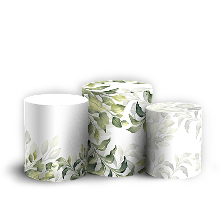 Capas Trio Cilindro Sublimado Vest Facil - Folhagem
