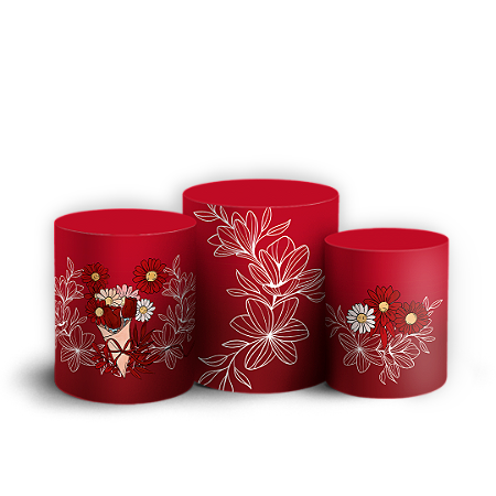 Capas Trio Cilindro Sublimado Vest Facil - Dia das Mães